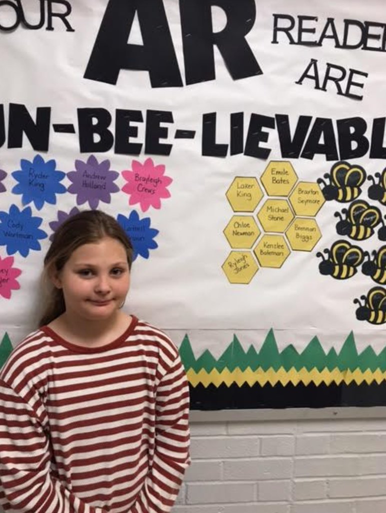 baldwinrams1's tweet photo. Congratulations to Chloe Newman, Ryleigh Jones, Adrian Hilderbran, and Khaleesi Lamb! They met their AR goal for the 4th Quarter! Way to go! #baldwinBEthechange #readersareleaders #argoals #crushinggoals #waytogo #books #reading #lastnineweeks https://t.co/lhNRNRLLMQ