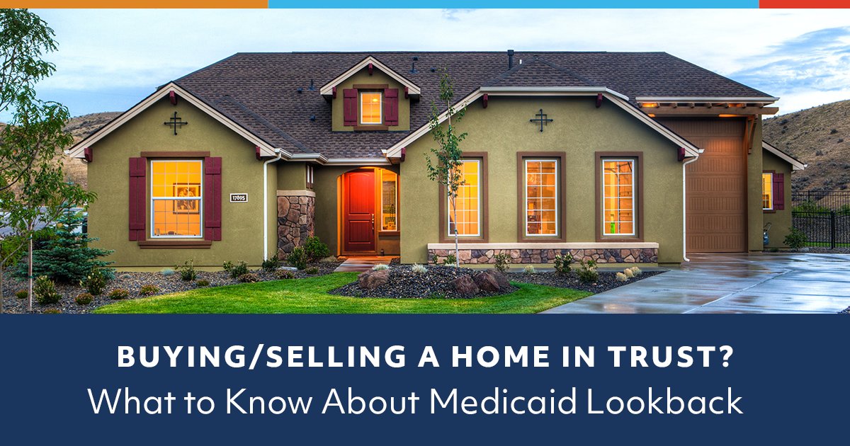 AlerStallings's tweet photo. Buying and selling real estate in an irrevocable trust? Find out how the Medicaid lookback period may affect you. 

https://t.co/pTFPwJQHHM https://t.co/V7o2UNuDuN