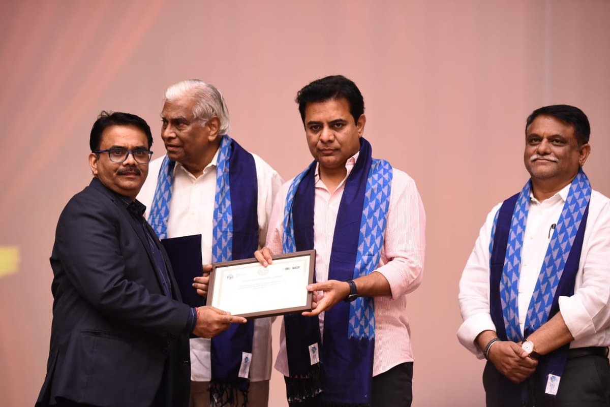 arvindkumar_ias's tweet photo. "Govt of #Telangana will be your first customer &amp; help develop proof of concept at city level"

Minister @KTRTRS while speaking at @INKWASH_summit today 

With >300 new products in &amp; 700 start-ups/ innovators/ incubators in water &amp; sanitation, meaningful interventions soon https://t.co/kNkadtsNCf