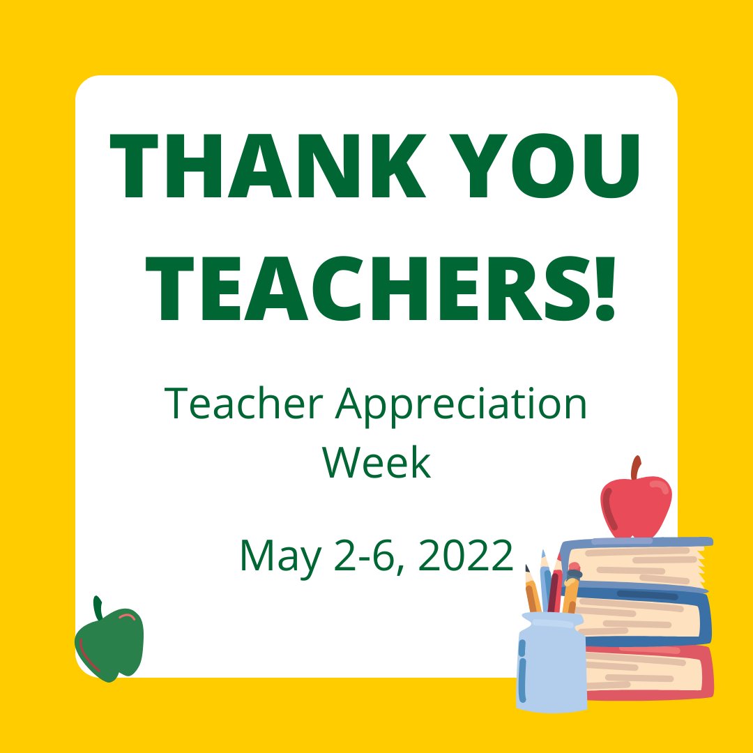 NdsuEnglish's tweet photo. Thank you teachers for all of the hard work you do this week and every week! 📚

Thank a teacher below! 👇 https://t.co/aikRXM2Tip
