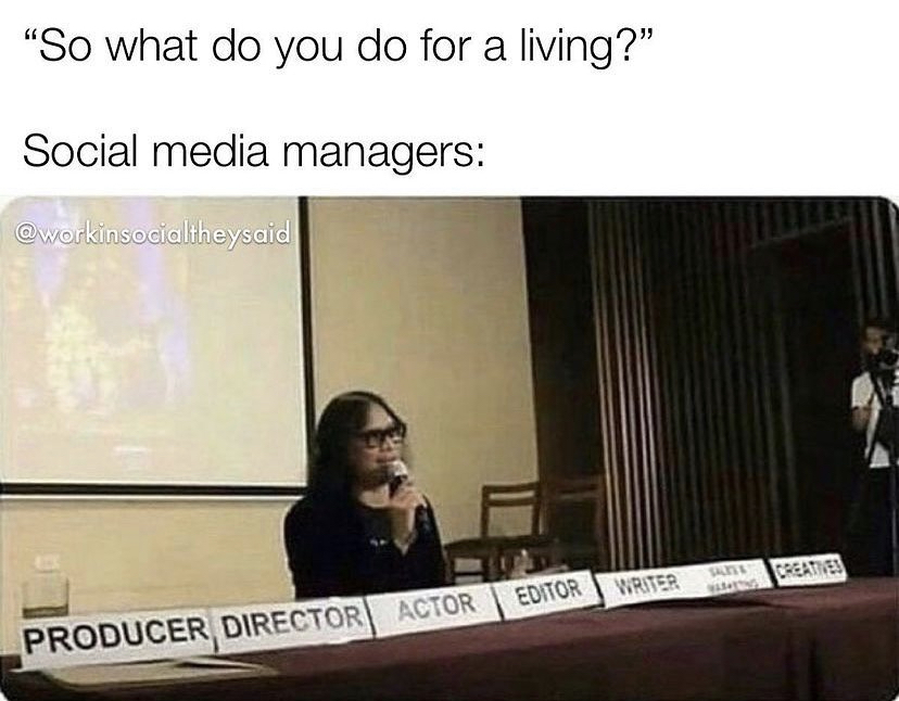 REDAgencyLDN_'s tweet photo. Signing off from a week covering our many job titles! 
Have a great weekend 🤣 @WorkInSociaI #socialmediamanager https://t.co/iq5ydRDFCu