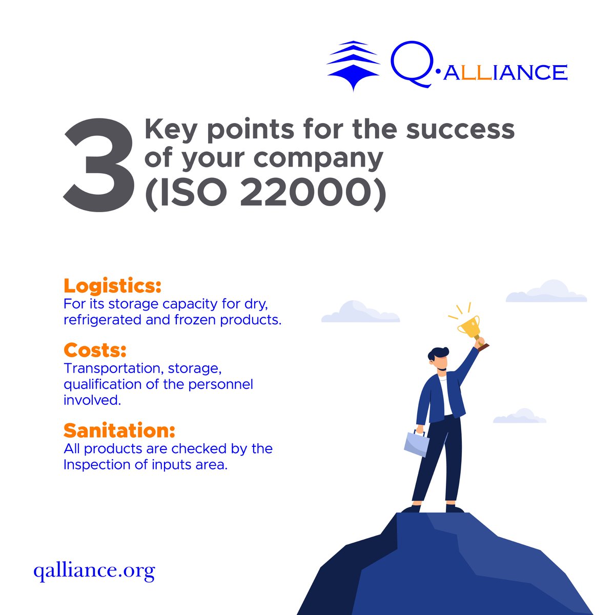 Qalliance_usa's tweet photo. Food safety, as well as food quality is a topic of worldwide interest, these are 3 key points to keep in mind if you want to guarantee the safety of your food. 

#ISO #Certification #ISO22000 https://t.co/yPU1EuXFhq