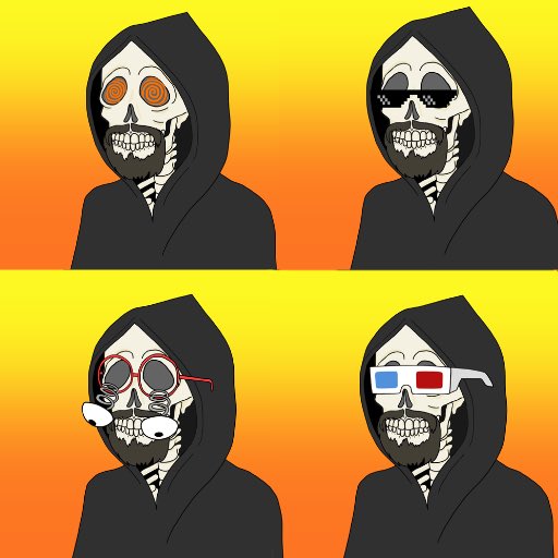 Here’s just some of the eye accessories traits you can expect to find in the <a href="/helletons/">Helletons</a> NFT collection. And yes, you might even find a reaper!

🚶‍♂️🚶‍♀️Follow to be 1st to know about minting!
👍Like &amp; 🔁RT and tag your friends.

#NFT #NFTart #traits #rarity #helletons