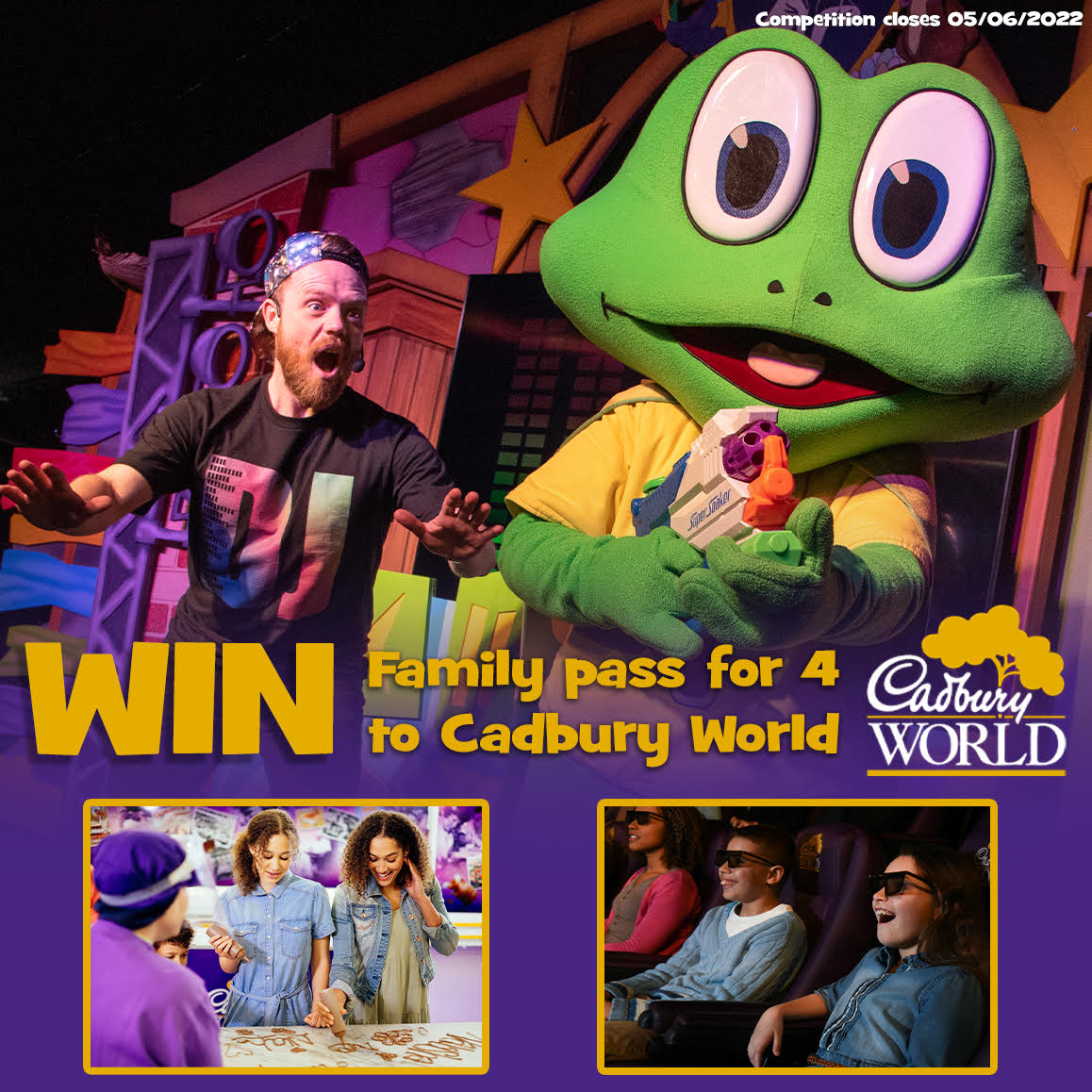 #WIN a family pass for 4 to <a href="/CadburyWorld/">Cadbury World</a>! 🍫

FOLLOW + RT before midnight on 5/6 to enter.

T&amp;Cs: bit.ly/3911oje