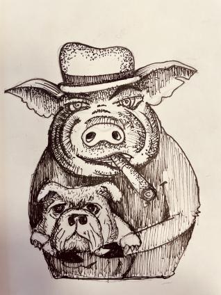 #ElrondComunity say hi to Pigston Churchill 🐽 <a href="/PigtureClub/">Pigture Club</a>
