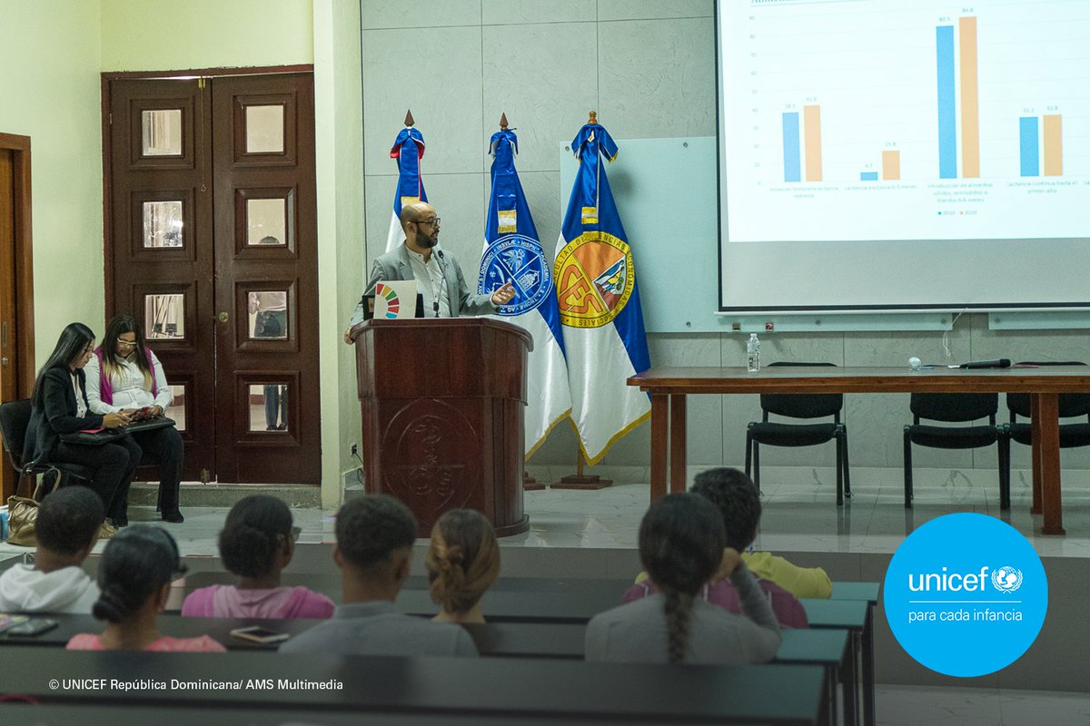 UNICEFRD's tweet photo. Aprovechamos la ocasión para presentar los «Datos sobre los avances y retos de la niñez y adolescencia en materia de sus derechos» de la mano de nuestro Oficial de Monitoreo y Evaluación, Felipe Diaz (@FeDiazSoto). https://t.co/a8LbPylnzZ