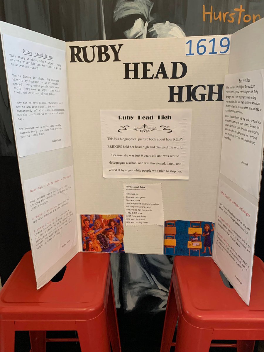 Ruby Head High by Irene Cohen. This book is about young Ruby Bridges and her experiences as the first African-American Girl to attend an all-white school in the 1960’s.
🔴⚫️🟢
This is one of the many interesting books at the Freedom School!

#1619FreedomSchool