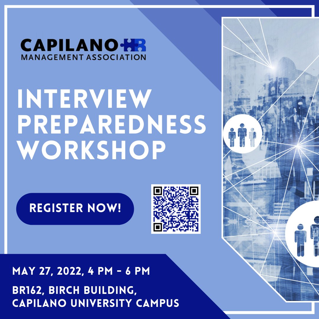 Capilano HRMA presents: Interview Preparedness Workshop.
This event is the perfect opportunity for you to learn how to analyze job descriptions to build a resume and how to interpret interview behavior from recruiters' perspectives. eventbrite.ca/e/interview-pr…