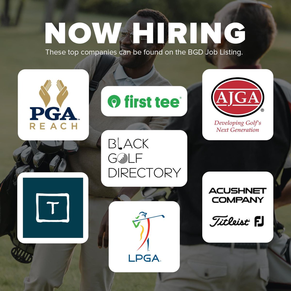 Looking to get into the golf business? These top companies have some great opportunities for people working in business, service, engineering, and the list goes on. No golf experience is required. To learn more, go to: blackgolfdirectory.com/joblisting