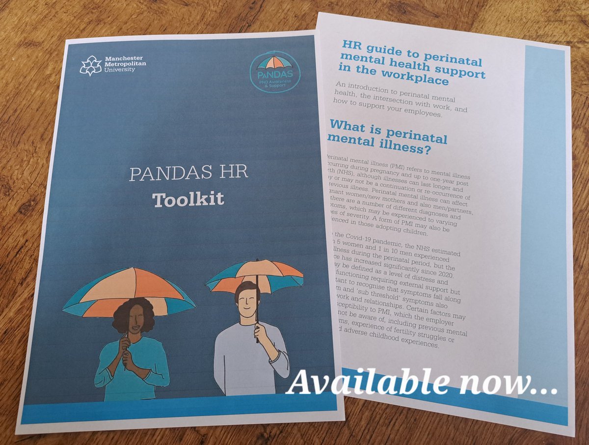 @Pandas_uk and @ManMetUni 
HR Toolkit for supporting staff affected by perinatal mental illness available now!
#MaternalMentalHealthAwarenessWeek
@PMHPUK theme #supportforall