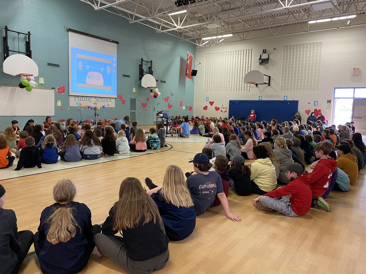 LittleFallsPS's tweet photo. It’s #jumpropeforheart kickoff day!! We held a birthday party to recognize the 40th anniversary of Jump Rope For Heart!! A huge thanks to our Gr 4&amp;4/5 classes for leading our first assembly back together. We’re looking forward to our school event on Friday May 20th! @yourschools https://t.co/6McMfP4RkG