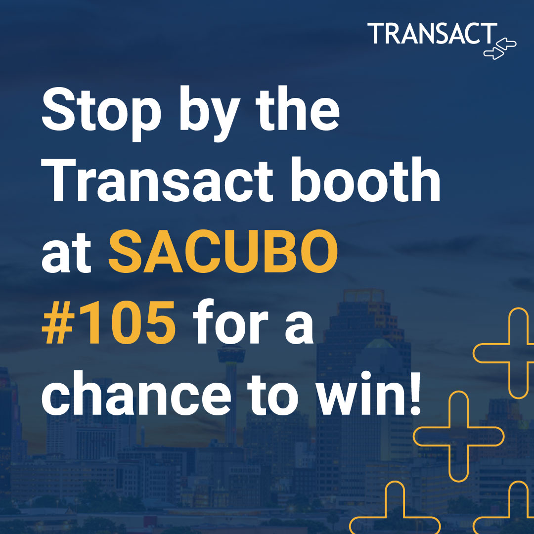 illumia_tech's tweet photo. Our team can’t wait to see you at SACUBO!

Stop by the Transact booth #105 to meet with our team Pat Kinlough and Mike Sullivan, MBA

Event dates: May 8th - May 10th
Register here: https://t.co/C1zyMkSBVl

#business #event #university #SACUBO #transact #highered #higheredtech https://t.co/4SBdS7vvKZ