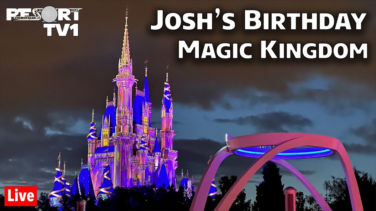 ResortTV1's tweet image. Join us at 6:00 or 6:30pm ET for Josh’s Birthday Celebration at Magic Kingdom!  

The stream will be live here - youtu.be/ENCiOWhhh9Y  

We will ride several rides &amp;amp; enjoy a nice evening in the park!  The stream may be a few minutes late due to work schedules!  See you soon!!