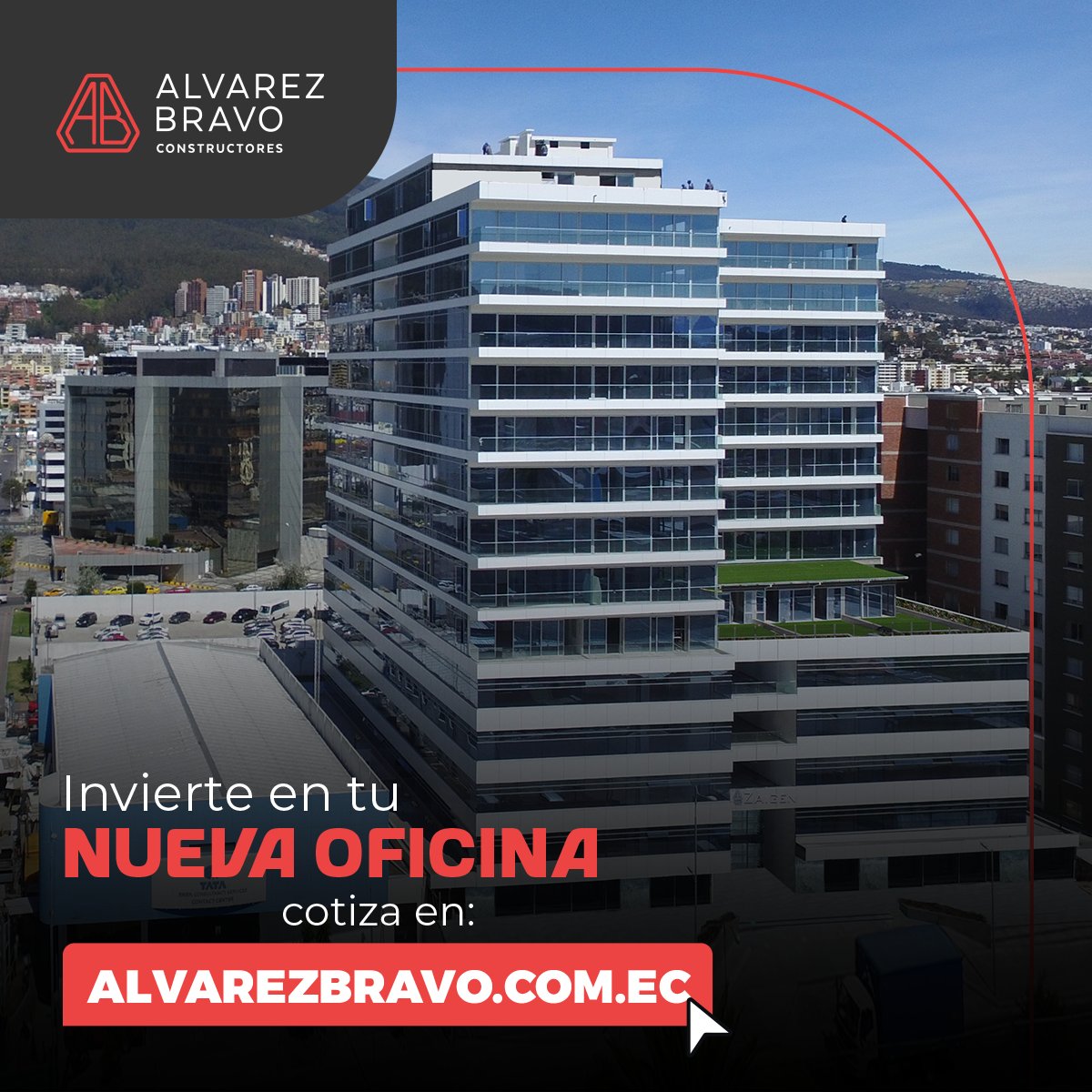 AlvarezBravoEc's tweet photo. La inversión más importante para ti y tu equipo es tener tu propio espacio.

En Álvarez Bravo puedes obtener los mejores beneficios de:
📍 Ubicación
💻 Áreas comunales
🤝 Control de accesos 

¡Y más! ✨