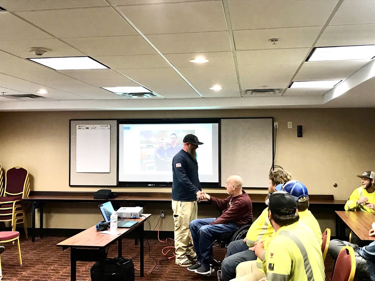 chadlhymas's tweet photo. This morning in Illinois with the outstanding linemen that work for Rick Dafani of division 22 @ParElectric ⚡️
Awesome tour this week! Thank you so much for hosting me!
#work #TheCapacityModel #RideForTheBrand #Leadership https://t.co/POxAcHJOOZ