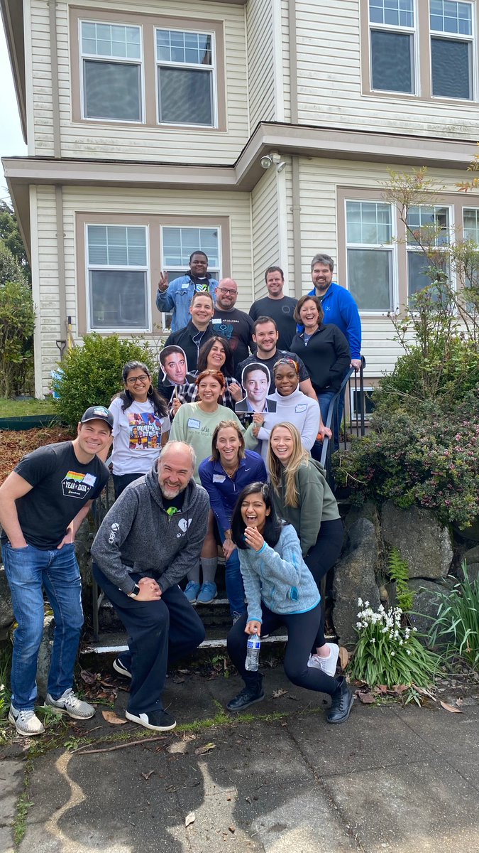 John_Nisi's tweet photo. I'm bummed that I couldn't be there in-person, but I'm glad I could at least be with the rest of the M&amp;O Azure BG team in paper cutout form for last week's service day at @JubileeSeattle! #MicrosoftGive #VolunteeringMatters #Safety4Survivors https://t.co/NtiZnehUqI