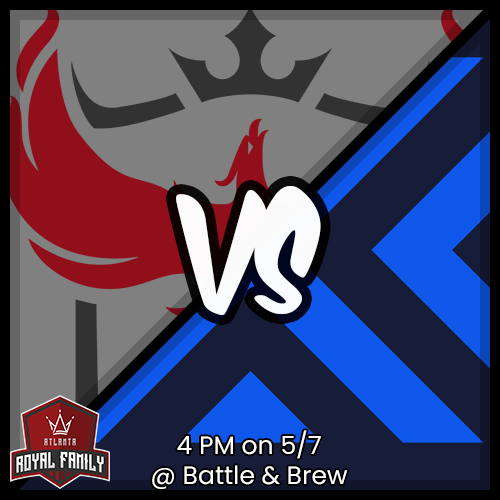 ATLPhoenixGuard's tweet photo. ⚠️ REMINDER: The party is tomorrow!
📅 Join us Sat. 5/7 @ 4 pm EST @BattleandBrew for @ATLReign vs @NYExcelsior
🖥️ Join our Discord: https://t.co/pZRwhW67Ic
#LetItReign
#ReignSupreme
#OWL2022
#ATLRoyalFamily 👑 https://t.co/YNtls3JiCz