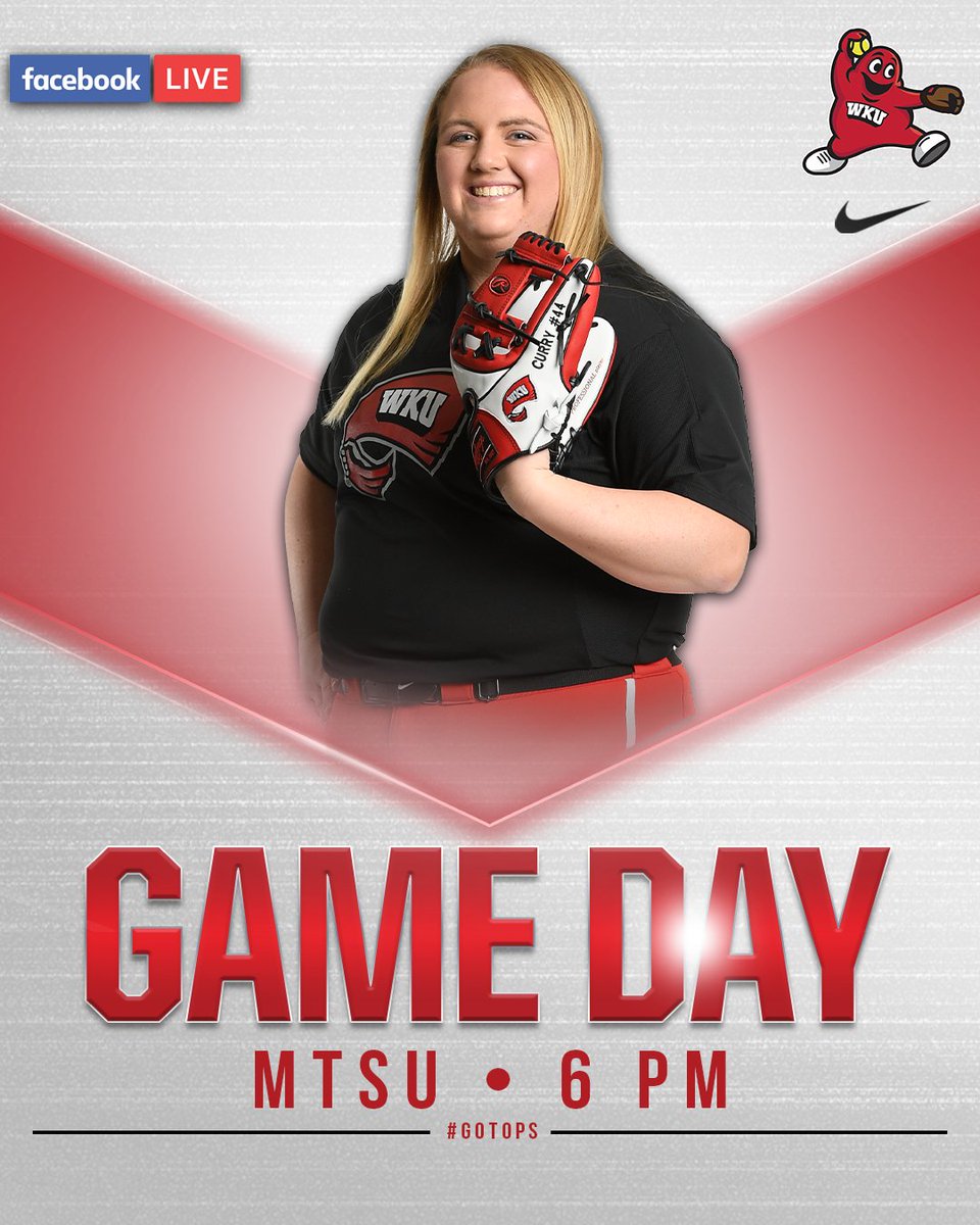 WKUSoftball's tweet photo. Game 1 against the Blue Raiders is slated for tonight! 

Don't forget, free admission all weekend by showing a ticket to a previous 2022 softball game!

🕰 - 6 p.m. CT
📊 - https://t.co/Y54XC9LFQn
📺 - https://t.co/Y1KOwxtutF
📝 - https://t.co/9JCtlQzKxL https://t.co/qDFsxTo8Rs