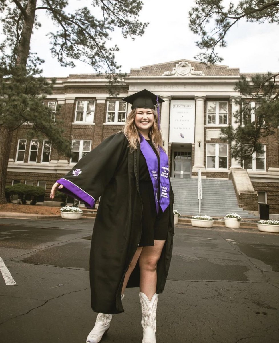 SFASU's tweet photo. Only a few hours until the first May '22 commencement ceremony begins. Congratulations, Lumberjacks! #SFA22 #SFAAlumni 💜 🎉 https://t.co/WEFEfz5Bls