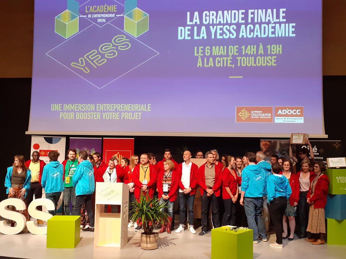 Suite à la délibération du jury, les 4 lauréats de la 6e édition de la <a href="/YESSacademie/">YESS Académie</a> ont été récompensés, en présence de <a href="/ThierryCotelle/">Cotelle Thierry</a>, élu d'<a href="/Occitanie/">Région Occitanie</a> ! #ESS 🏅 
Félicitations aux lauréats :
1- HexEco
2- <a href="/Tousolar/">Guillaume Lamiaud</a> 
3- Ubeton
Et au coup de❤️: Dolphin évasion
Bravo à eux !👏👏