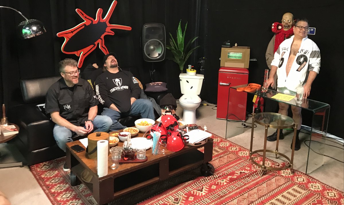 tpbplus's tweet photo. TAKE OFF YOUR PANTS! Put on a beer helmet! #TheRoachApproach is going live with the Boys from the Roach Nest, right fucking now, only on the SwearNet app! https://t.co/A6edIqVxtc https://t.co/MqN4cjo7Kz