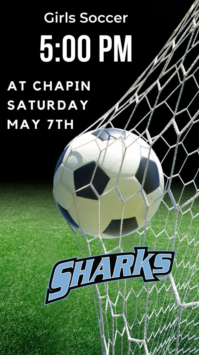 St_James_Sharks's tweet photo. Girls Playoff Soccer Tomorrow Night At Chapin 5:00 pm https://t.co/KvyxdvwGw8