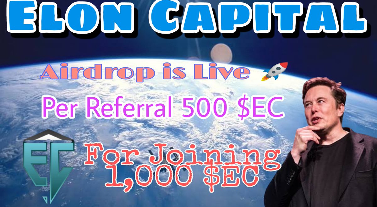 LegitXAirdrops's tweet photo. 🚀 Airdrop: Elon Capital
🔥 Reward pool: 2,000 $EC
👥 Refferal Reward: 500 $EC
💰 Winners: All user are winnners
🚧 Rate: ⭐️⭐️⭐️⭐️⭐️
📅 Distribution Date: within 24 hours

🚨Airdrop Link: https://t.co/RgGYArGPbm https://t.co/sOwgubgqxj