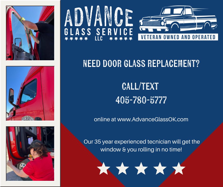 RockerJenn77's tweet photo. We repair and replace door glass too! Call 405-780-5777 today for your glass support service in the field. https://t.co/JwCTUm8FKx