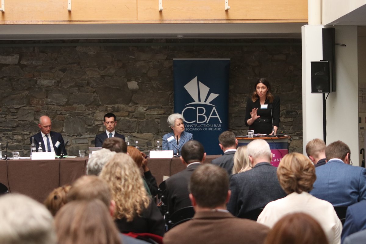 CBAIreland's tweet photo. Panel 2 on insurance &amp; construction with Mrs Justice Finlay Geoghegan, Robert Fitzpatrick SC, John Kennedy SC and Lydia Bunni BL has been very engaging!  #constructionlaw #insurance #construction https://t.co/b8YOnr0GG7