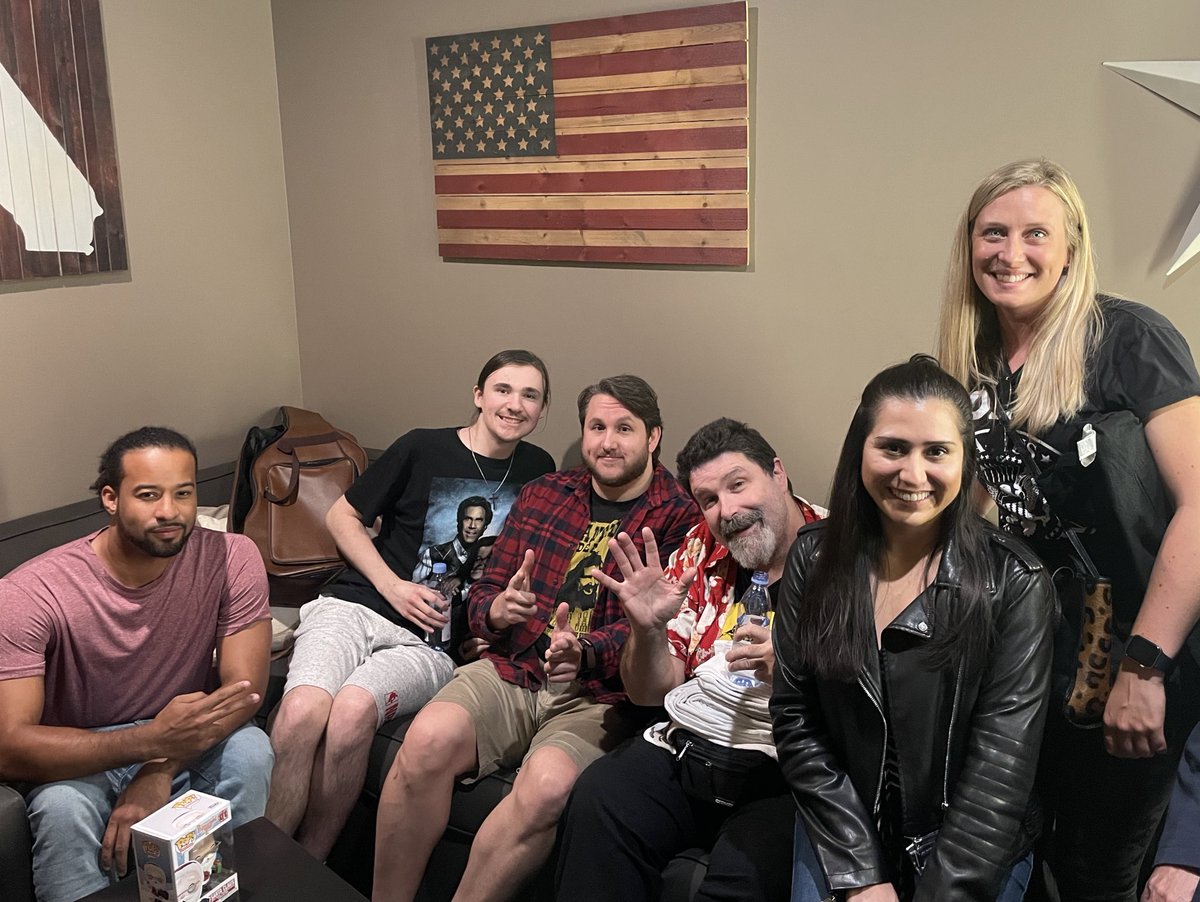 KateWathTV's tweet photo. Great time last night at the #Nicedaytour! Thank you so much for having us @RealMickFoley - great to catch up. If this show is coming to a city near you, I highly recommend! (And well done Micky for the great intro!) https://t.co/B3IeItFIH7