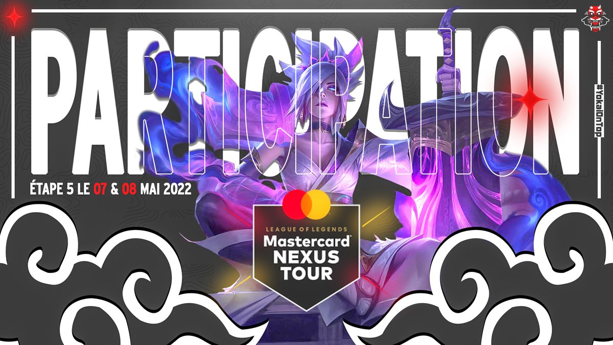 yokai_esport's tweet photo. Demain notre équipe LoL "TOKYO" participera au cinquième tour du #MastercardNexusTour !
Cast en direct par @Jeanvoievalser & @/Babou sur notre chaine Twitch ➡️https://t.co/XfCs2qtE6Y à 12h. 🎙️
On vous attend nombreuses/nombreux pour nous soutenir !
#YokaiOnTop 👺 https://t.co/5RncN2ijEi