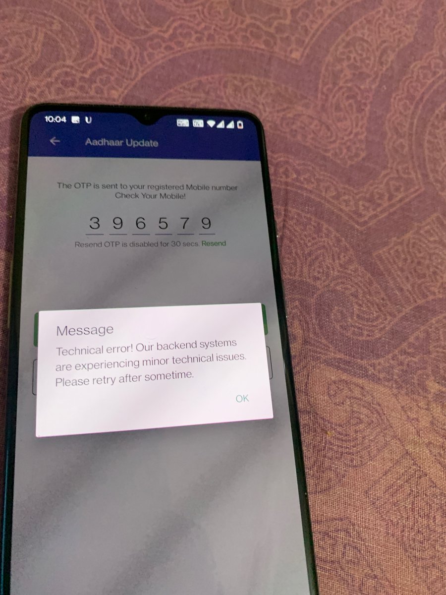 prameet007's tweet photo. @UIDAI 

Facing this issue since morning kindly resolve this issue as soon as possible. https://t.co/5FDRVtigrx