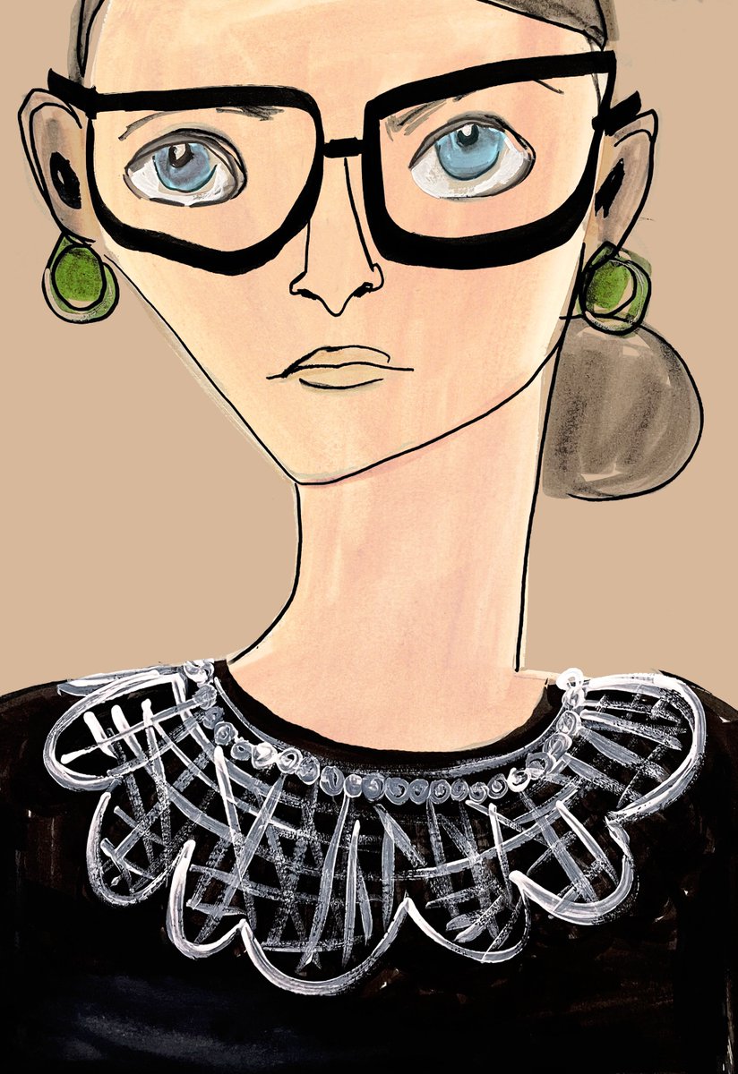 1989Sisters's tweet photo. For the 24th #ImaginarySister, RBG. I'm selling RBG prints on my website, with 100% of the proceeds going to @PPFA. For information on how to join the fight for reproductive health and rights, check out https://t.co/hnONOIHKAu #BansOffOurBodies https://t.co/LboQFRj6RU