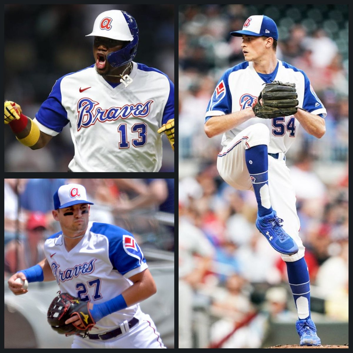 grantmcauley's tweet photo. Weekend vibe.

#Braves wearing 1974 throwback uniforms to honor Hank Aaron on Friday and Saturday vs. Milwaukee.
https://t.co/k0qNU0h2hX https://t.co/8tfpBnm92H