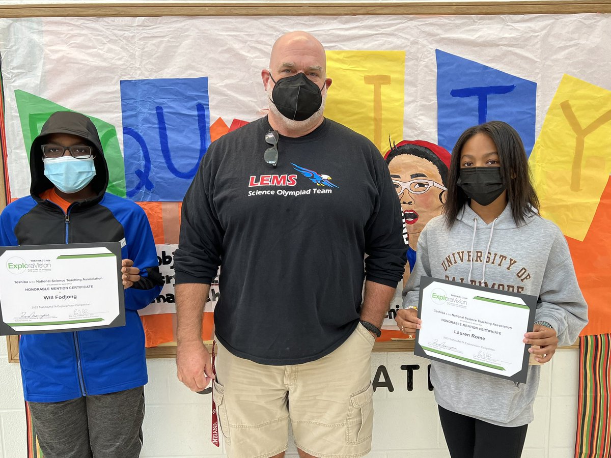 Lake Elkhorn MS (@hcpss_lems) on Twitter photo Congrats to our students who participated in <a href="/ToshibaScience_/">Exploravision</a> Exploravosion & who earned Honorable Mention! Earning this honor means they were in the top 10% of all entries in this nationwide competition. We’re so proud of them! Congrats to our students who participated in <a href="/ToshibaScience_/">Exploravision</a> Exploravosion & who earned Honorable Mention! Earning this honor means they were in the top 10% of all entries in this nationwide competition. We’re so proud of them!