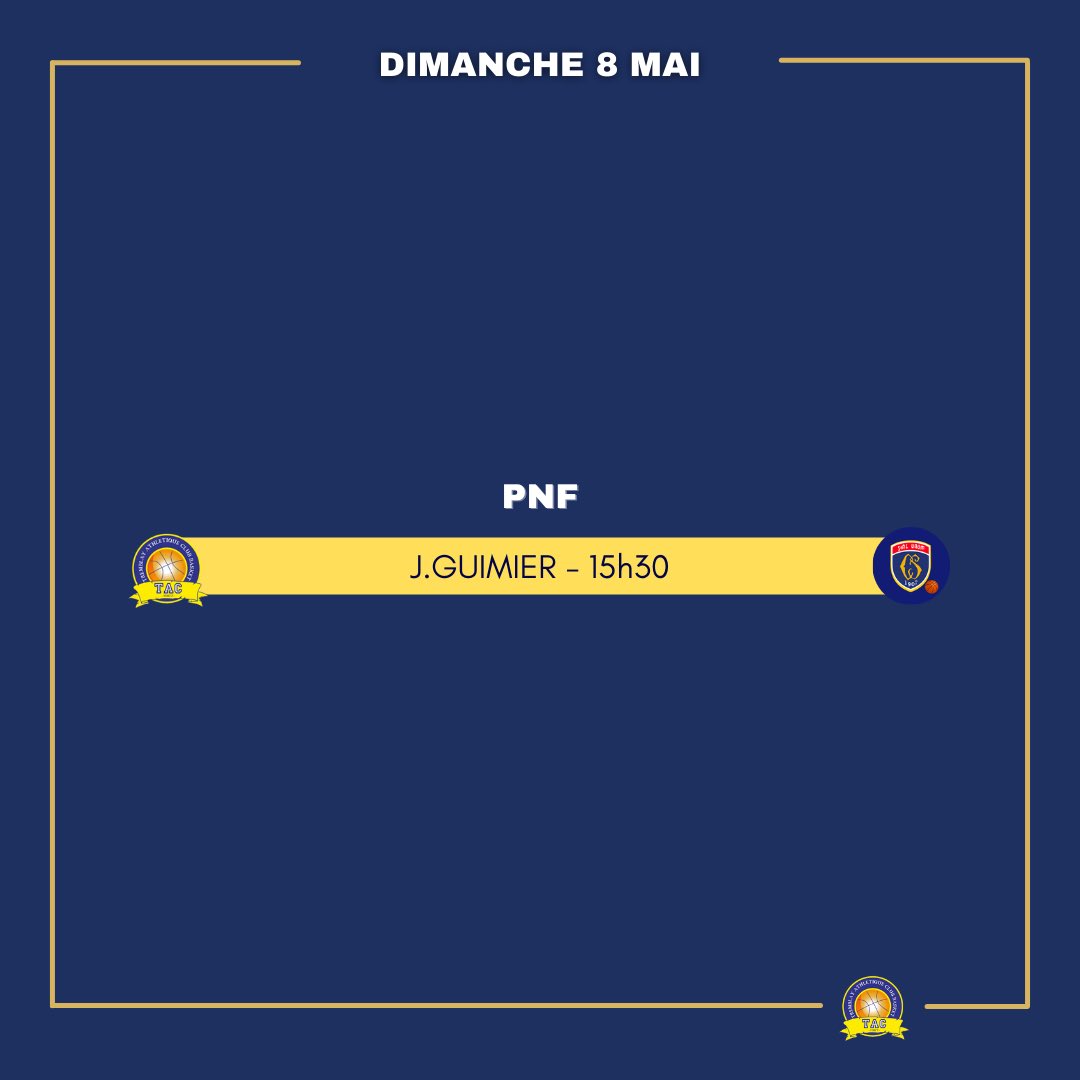 Voici le calendrier des matchs du samedi 7 et dimanche 8 mai 🔥
.
.
.
Ce week-end, notre équipe NM2 se déplacent à Lons le Saunier 💪🏽