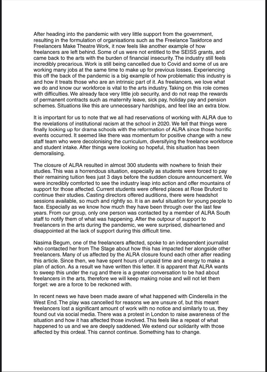 MeganMegaMegMe's tweet photo. a month since we found out about #ALRAs closure via social media &amp; learned as freelancers how very unlikely it is that we will be paid for work completed. It is heartbreaking &amp; frightening to work so hard &amp; lose £1000 &amp; amplifies existing industry inequalities. Plz read &amp; share https://t.co/1rW7zWfbj8