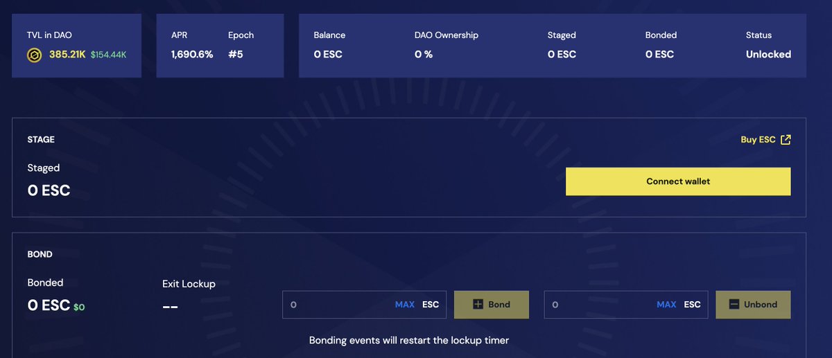escryptofi's tweet photo. 📢ESC Community
The current highest APR on ESC: DAO Room~1,700%
🚜Stake $ESC to earn more $ESC
🚜Rewards Auto Compounded

💵Buy $ESC at https://t.co/KSNR1nXnjK or https://t.co/H9GhlWwHO9 for the Lowest Fee And Slippage

🔽Deposit and Bond your $ESC https://t.co/meRTRs6czy

#ESC https://t.co/QsRVbVh7YM