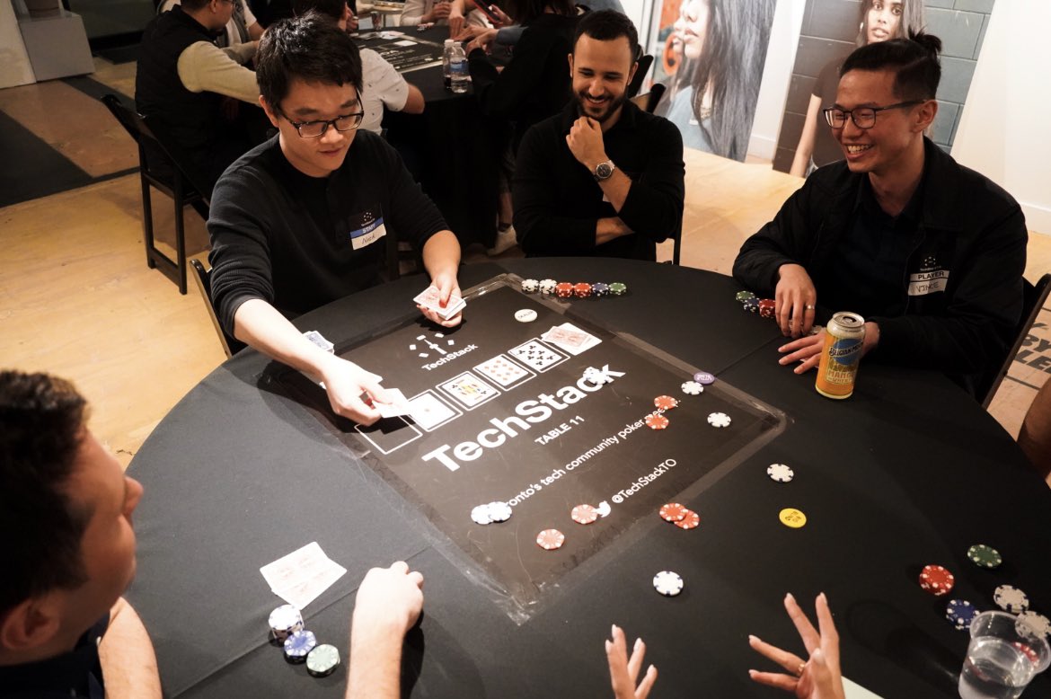TechstackTO's tweet image. Thank you to everyone that joined us last night and made #TechStackTO 002 a huge success!! 

6000 chips 
100 guests 
12 tables 

What a great night ♠️

Can&apos;t wait to see everyone at the next one!