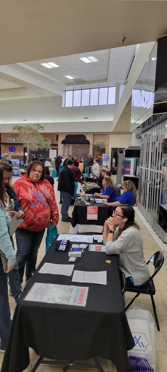 Great turnout at the Regional Job Fair yesterday! Thanks to all the employers and sponsors who helped make it happen! <a href="/IowaWORKS/">IowaWORKS</a> @GBPartnership <a href="/MtPleasantIA/">Mount Pleasant ADC</a>
