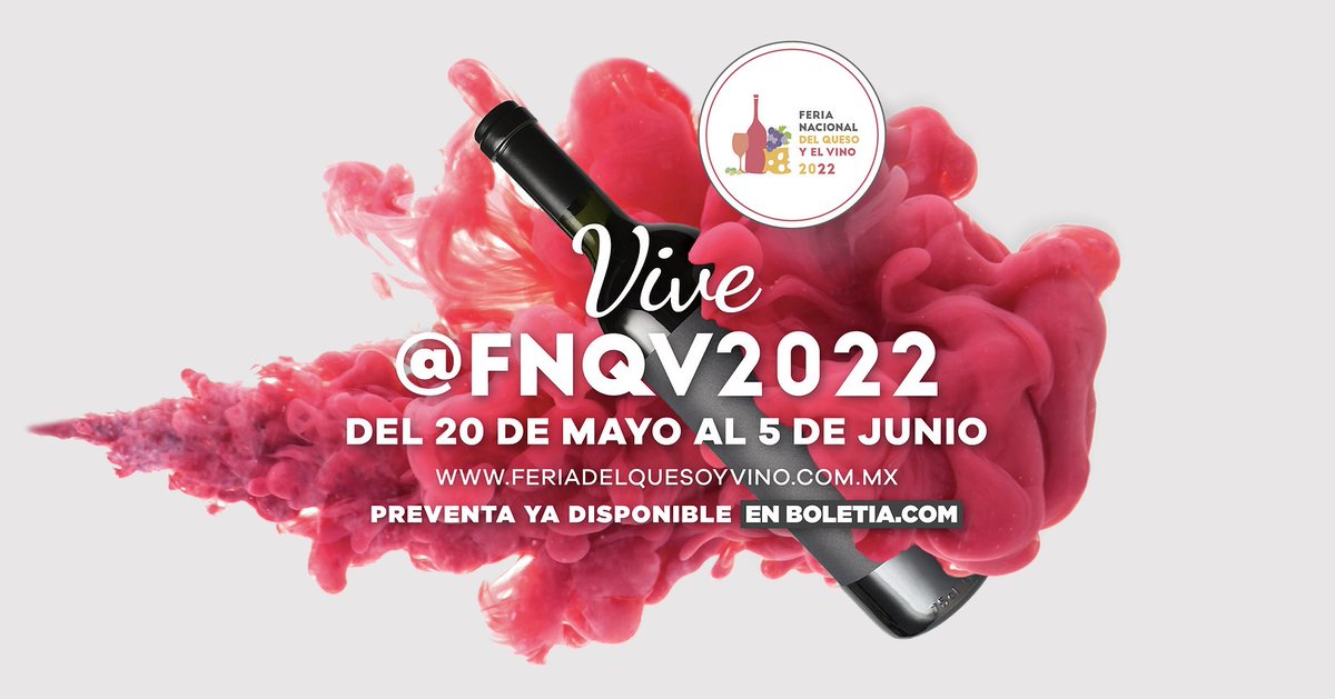 webcamsdemexico's tweet photo. La emblemática Feria Nacional del Queso y el Vino🧀🍷 ya está cerca.
Vive la 42º edición del 20 de mayo al 5 de junio en #Tequisquiapan, Querétaro.

📰#Blog: https://t.co/A9fTz3qJWG
🎟️Boletos: https://t.co/8GGRc4UBa9 https://t.co/aGJQlPkVAA