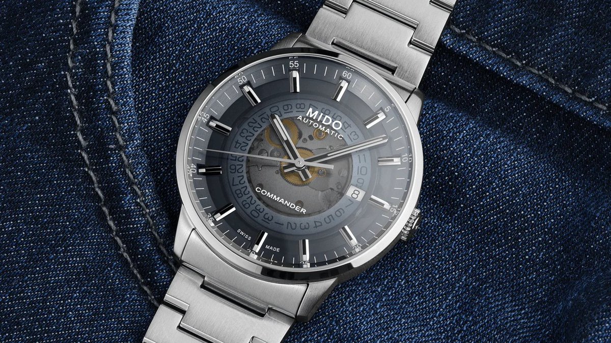 derelojes's tweet photo. Mido Commander Gradient M021.407.11.411.01. Un reloj inspirado en la estructura de la Torre Eiffel, de acabado satinado y esfera transparente con efecto ahumado https://t.co/jhIPczZq3s #Mido #derelojes #MidoCommander https://t.co/hIKWDczArg