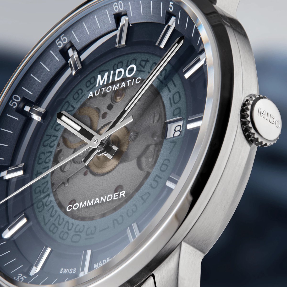 derelojes's tweet photo. Mido Commander Gradient M021.407.11.411.01. Un reloj inspirado en la estructura de la Torre Eiffel, de acabado satinado y esfera transparente con efecto ahumado https://t.co/jhIPczZq3s #Mido #derelojes #MidoCommander https://t.co/7IR6UYY5Us