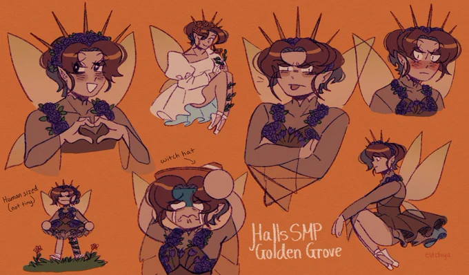 doodle page of my halls character <3 #HallsSMP 