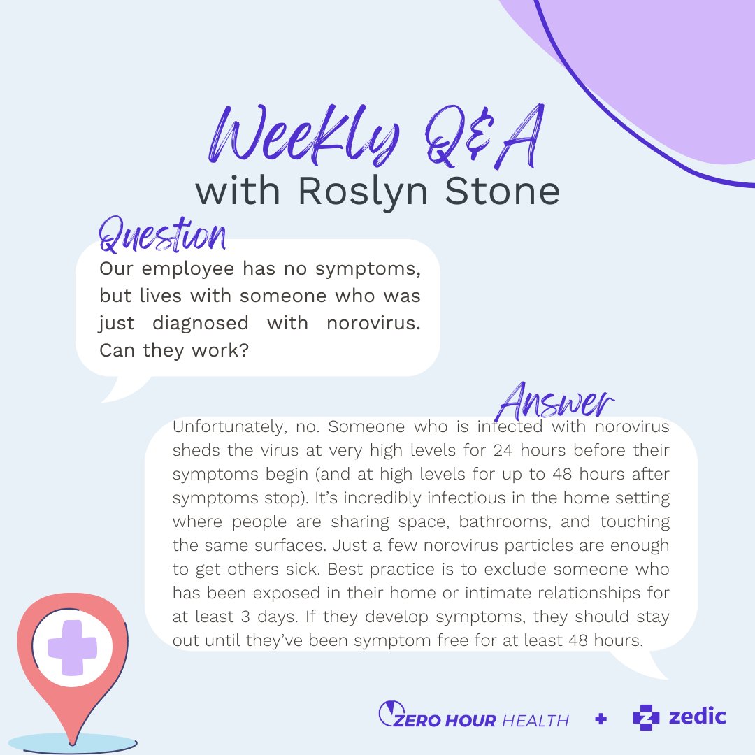 This week's question is a little more specific, but it highlights the importance of having a plan to quickly respond to any scenario involving workplace illnesses. Hear what Roslyn Stone has to say about reducing the spread of norovirus.