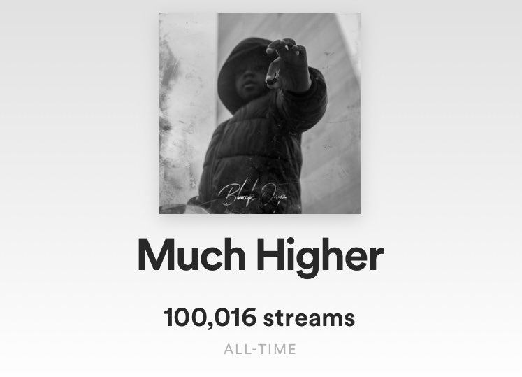 Another 100k streams for the gang ✅ Appreciate everybody still listening to Black Onyx. More music all summer 🖤