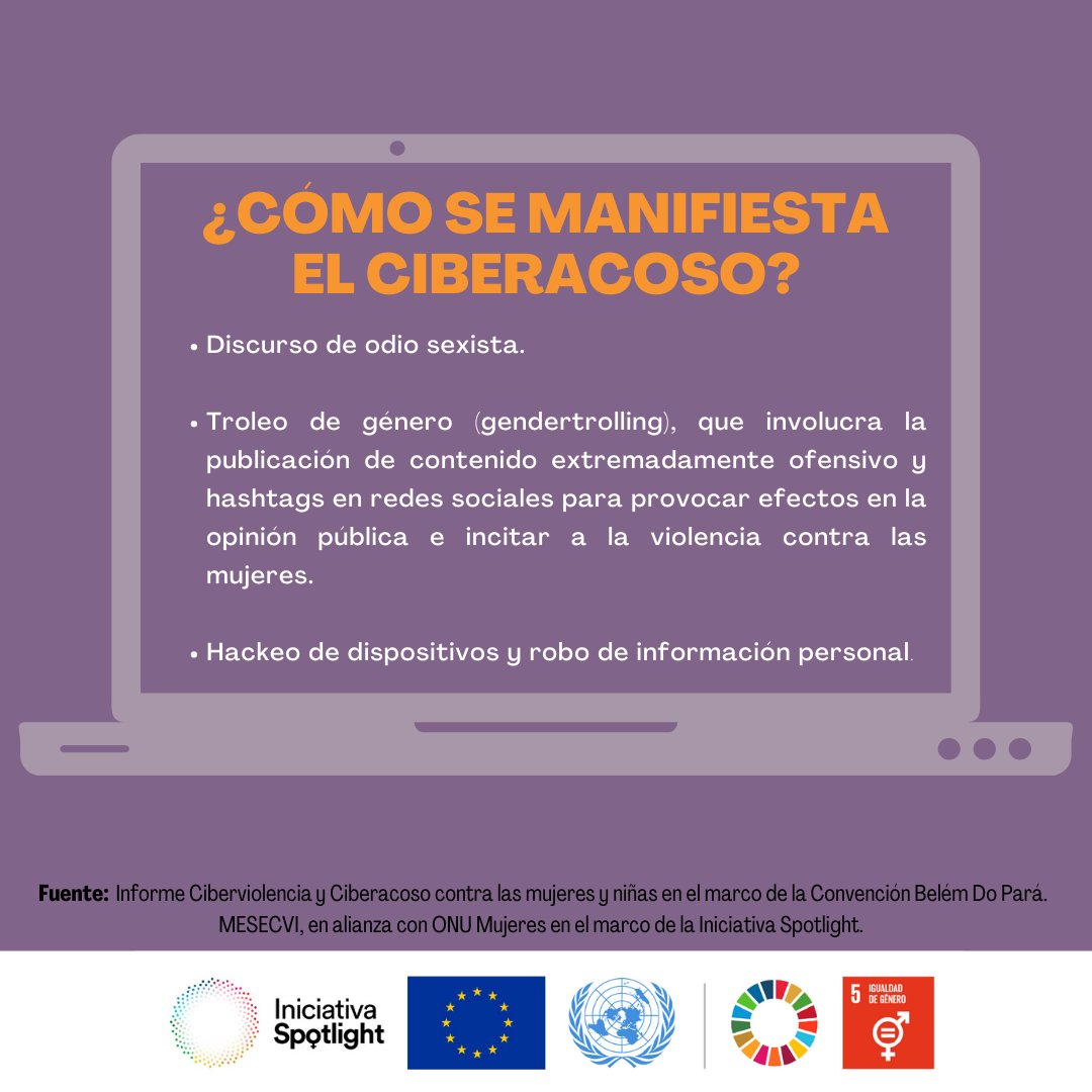 onumujeressv's tweet photo. Si sufres acoso busca la ayuda de alguien en quien confías.
¡No normalices la violencia digital!
#WithHer #SpolightSV #IgualdadDeGénero #LibresDeViolenciaDigital https://t.co/hmJXRmYV4r