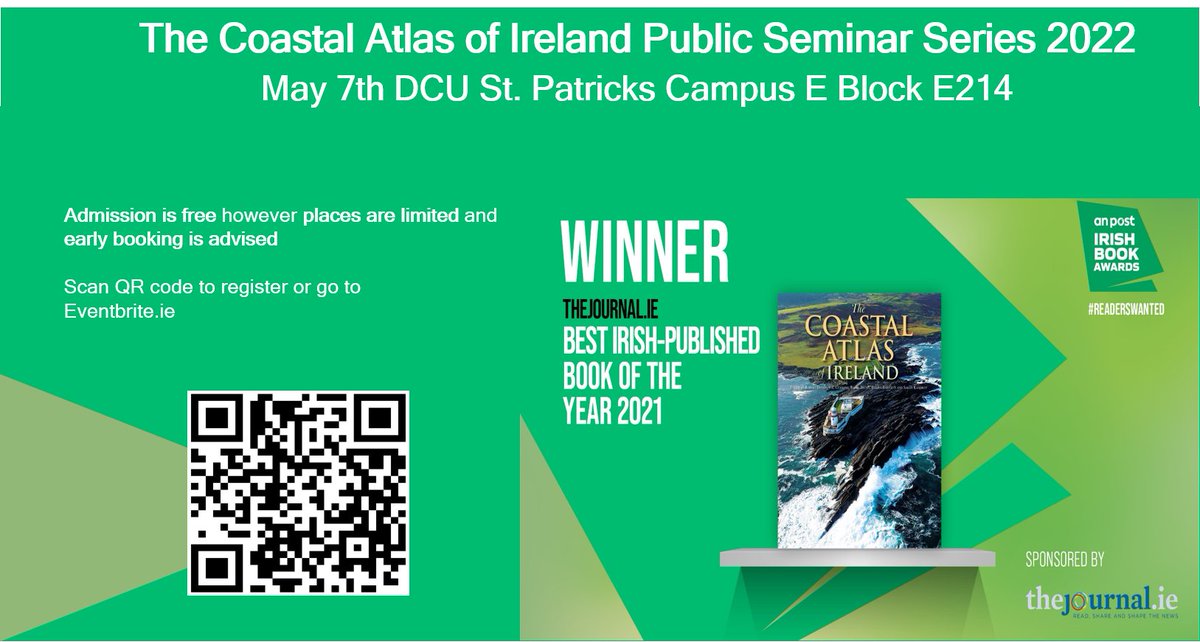 Tomorrows #CoastalAtlasofIreland Public Seminar will be LIVE STREAMED! Watch it <a href="/DCU/">Dublin City University</a> or register here to attend in person eventbrite.com/e/coastal-atla…