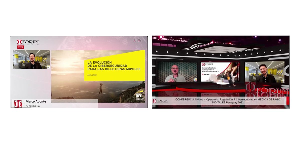 EY_Paraguay's tweet photo. Nuestro Senior de Cybersecurity trató el tema “La evolución de la Ciberseguridad para las billeteras móviles”.⁣

En este evento participaron representantes de más 30 empresas del plano local.⁣

#SumandoLogros #EYParaguay #EyGlobal https://t.co/fe08witXMO