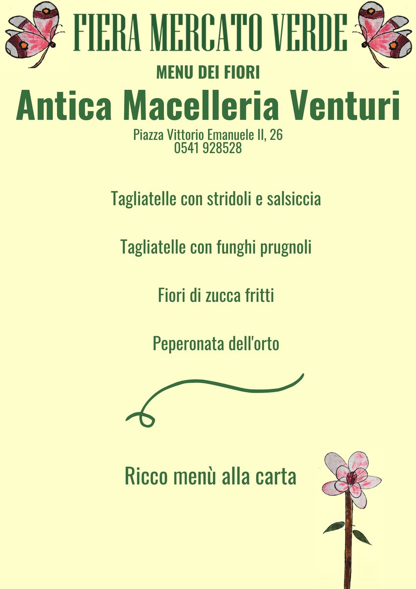 Pro Loco Pennabilli (@iatpennabilli) on Twitter photo Ecco i menรน a tema fiori proposti dai ristoranti di Pennabilli ๐๐จ๐ฆ๐๐ง๐ข๐๐ ๐ ๐ฆ๐๐ ๐ ๐ข๐จ in occasione del Mercato Verde: Agriturismo La Torre , Osteria Al Bel Fico , Villa Amarcord e Antica Macelleria Venturi.
๐ฟ Scegliete i vostri preferiti e assaporate la primavera! Ecco i menรน a tema fiori proposti dai ristoranti di Pennabilli ๐๐จ๐ฆ๐๐ง๐ข๐๐ ๐ ๐ฆ๐๐ ๐ ๐ข๐จ in occasione del Mercato Verde: Agriturismo La Torre , Osteria Al Bel Fico , Villa Amarcord e Antica Macelleria Venturi.
๐ฟ Scegliete i vostri preferiti e assaporate la primavera!